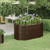 Vidaxl Planter 152x80x68 cm en poudre en acier recouvert de poudre