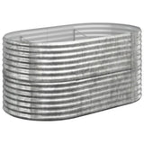 Vidaxl planteur 152x80x68 cm en poudre à argent en acier en acier coloré