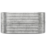 Vidaxl planteur 152x80x68 cm en poudre à argent en acier en acier coloré