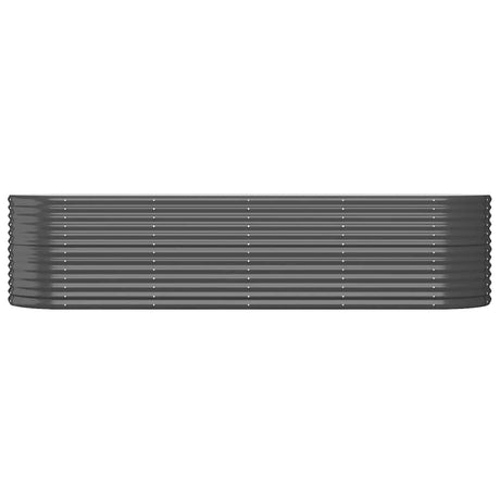 Vidaxl Planning Box 296x80x68 cm en poudre et en acier recouvert d'anthracite -colored