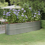 Boîte de planification Vidaxl 296x80x68 cm en poudre en acier en acier couleur
