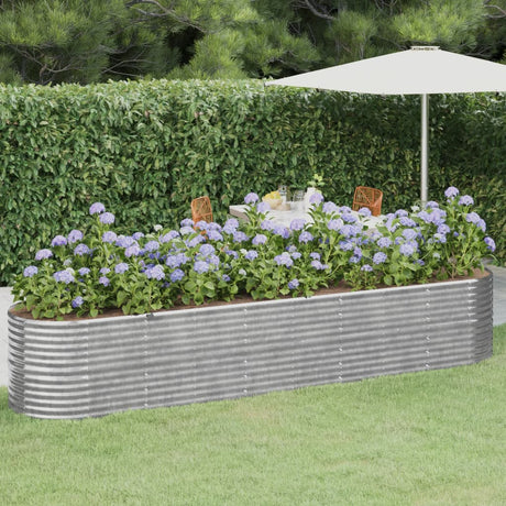 Vidaxl Planter 368x80x68 cm en poudre en acier en acier couleur