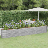 Boîte de planification Vidaxl 440x80x68 cm en poudre en acier en acier couleur