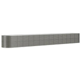 Boîte de planification de Vidaxl 620x80x68 cm en poudre et gris en acier recouvert