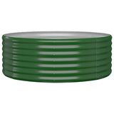 Boîte de planification Vidaxl 100x100x36 cm en acier galvanisé vert