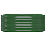 Boîte de planification Vidaxl 100x100x36 cm en acier galvanisé vert
