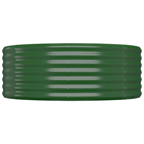 Boîte de planification Vidaxl 100x100x36 cm en acier galvanisé vert