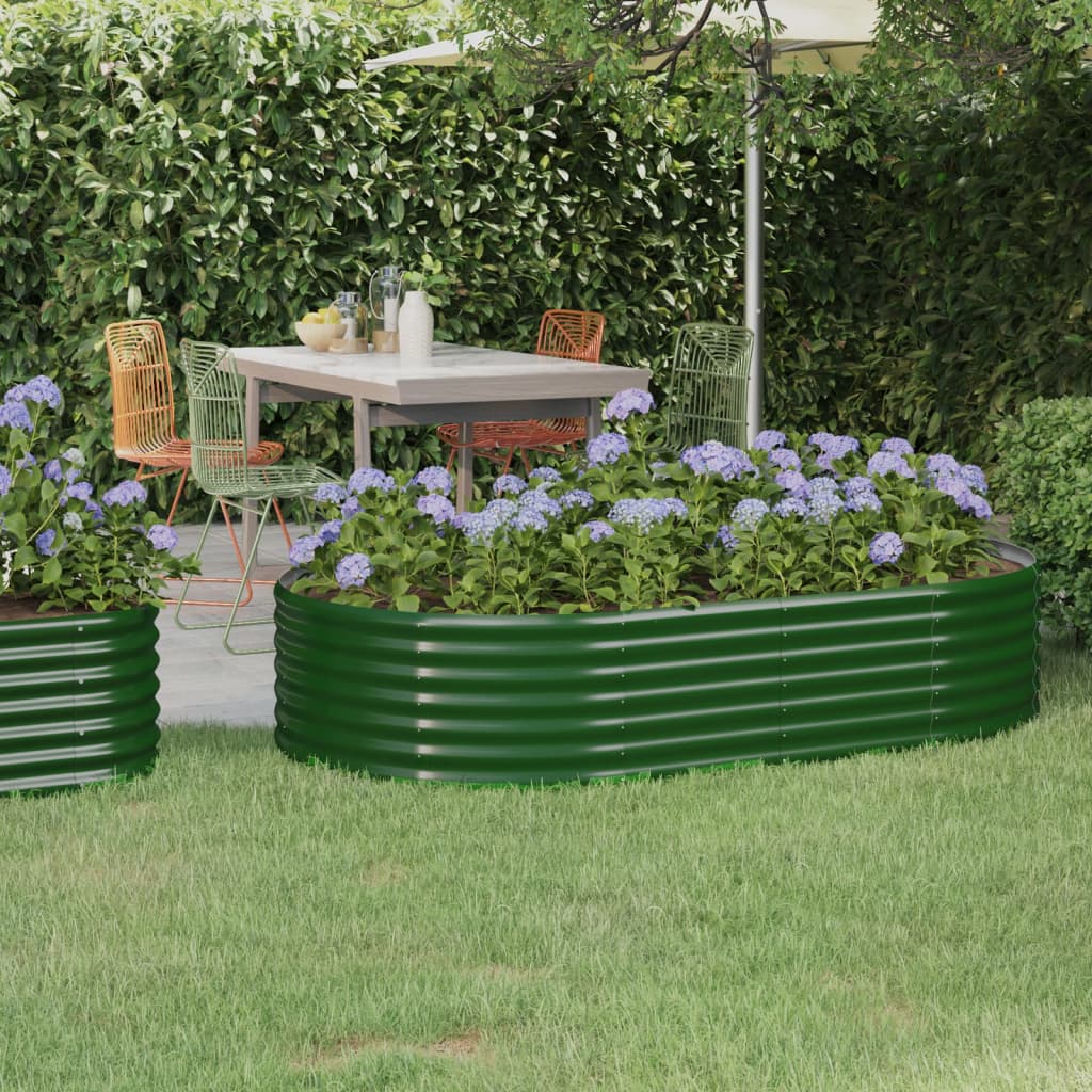 Boîte de planification Vidaxl 175x100x36 cm en poudre et en acier en acier