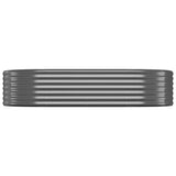 Vidaxl Planning Box 175x100x36 cm en poudre et en acier recouvert d'anthracite -colored