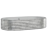Jardinière Vidaxx 175x100x36 cm acier thermolaqué couleur argent