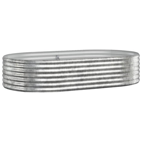 Jardinière Vidaxx 175x100x36 cm acier thermolaqué couleur argent