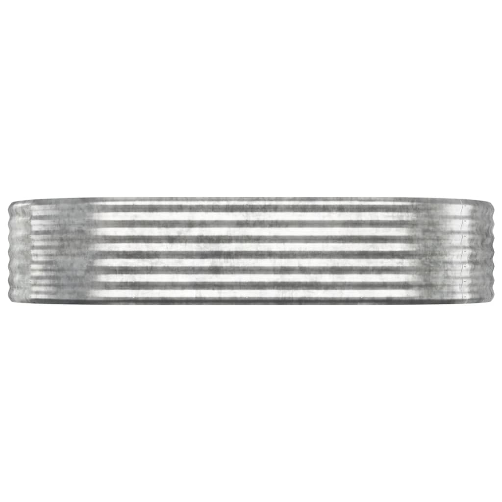 Jardinière Vidaxx 175x100x36 cm acier thermolaqué couleur argent