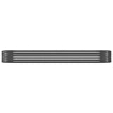 Vidaxl Planter 322x100x36 cm en poudre à anthracite en acier recouvert de