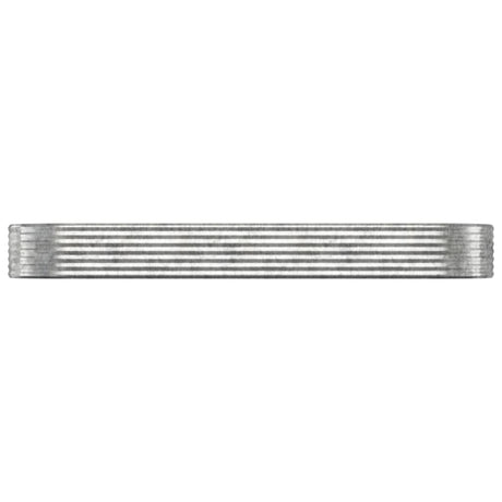 Vidaxl planteur 322x100x36 cm en poudre en poudre en argent en acier coloré