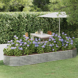 Jardinière Vidaxx 322x100x36 cm acier galvanisé couleur argent
