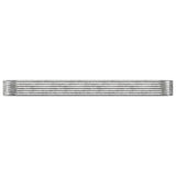 Boîte de planification Vidaxl 396x100x36 cm en poudre en poudre en argent en acier coloré