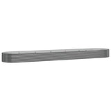 Boîte de planification Vidaxl 507x100x36 cm en poudre-gris en acier recouvert