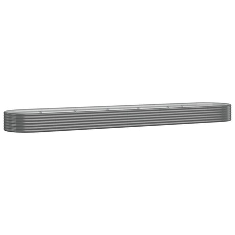 Boîte de planification Vidaxl 507x100x36 cm en poudre-gris en acier recouvert