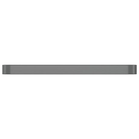 Boîte de planification Vidaxl 507x100x36 cm en poudre-gris en acier recouvert