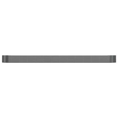 Boîte de planification Vidaxl 544x100x36 cm - Anthracite en acier recouvert de