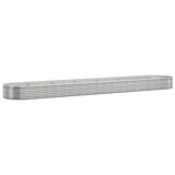 Boîte de planification Vidaxl 544x100x36 cm en poudre en acier couché en argent coloré