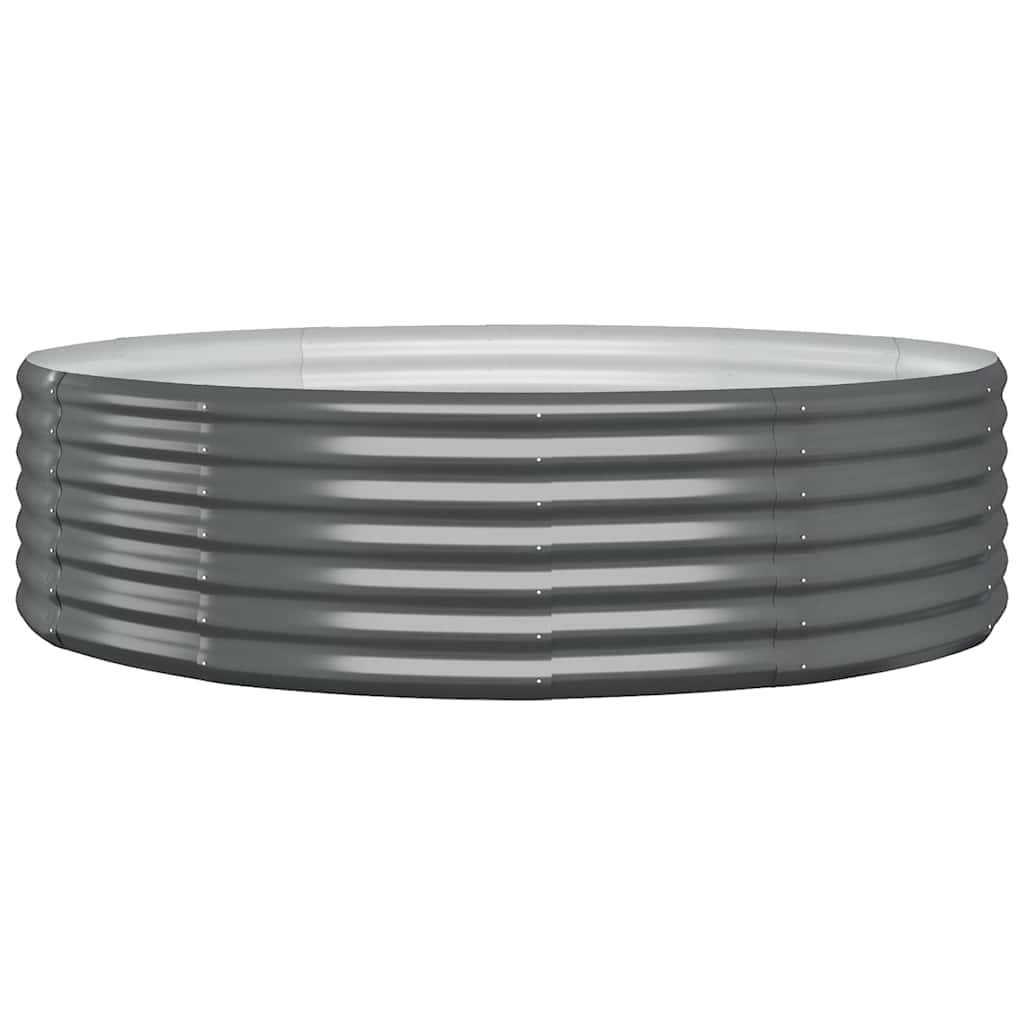 Vidaxl Planning Box 140x140x36 cm en poudre et en acier recouvert d'anthracite -colored