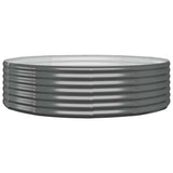 Vidaxl Planning Box 140x140x36 cm en poudre et en acier recouvert d'anthracite -colored