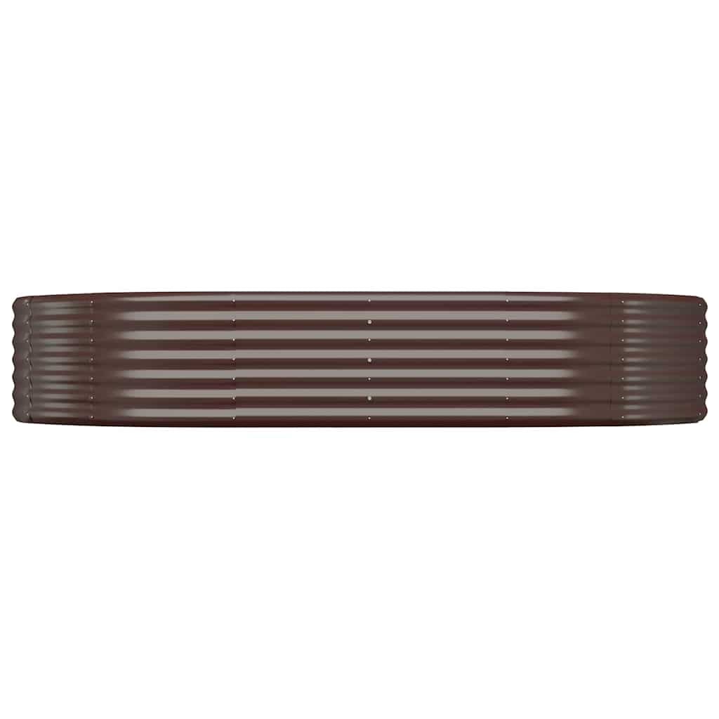 Vidaxl plantenbak 214x140x36 cm gegalvaniseerd staal bruin