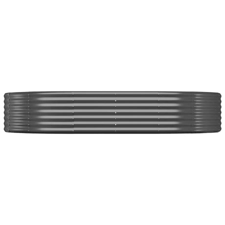 Boîte de planification Vidaxl 214x140x36 cm en poudre à anthracite en acier recouvert de