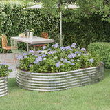 Boîte de planification Vidaxl 214x140x36 cm en poudre en acier en acier couleur
