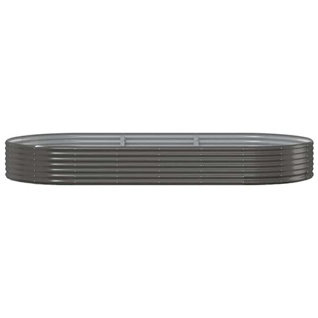 Vidaxl verhoogde tuinbak gegalvaniseerd staal 296x140x36 cm antraciet