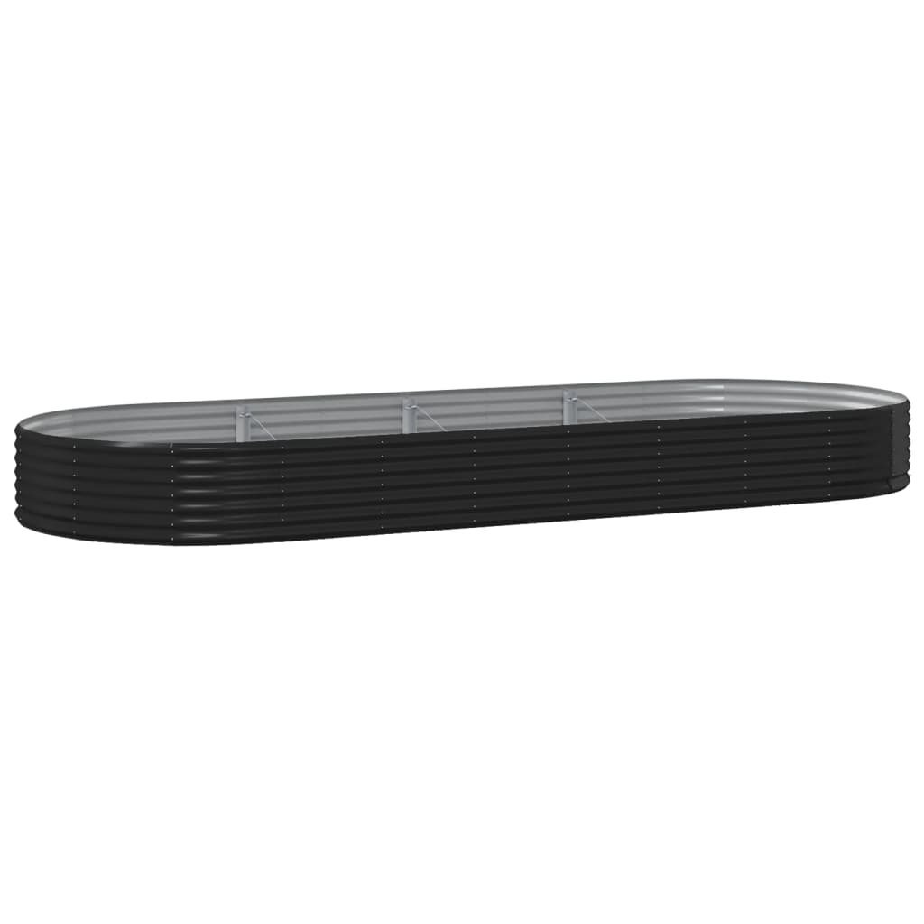 Boîte de planification Vidaxl 373X140X36 CM-POWER-REGOATED ANTHRACITE-Color