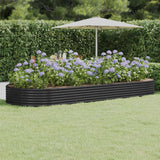 Boîte de planification Vidaxl 373X140X36 CM-POWER-REGOATED ANTHRACITE-Color