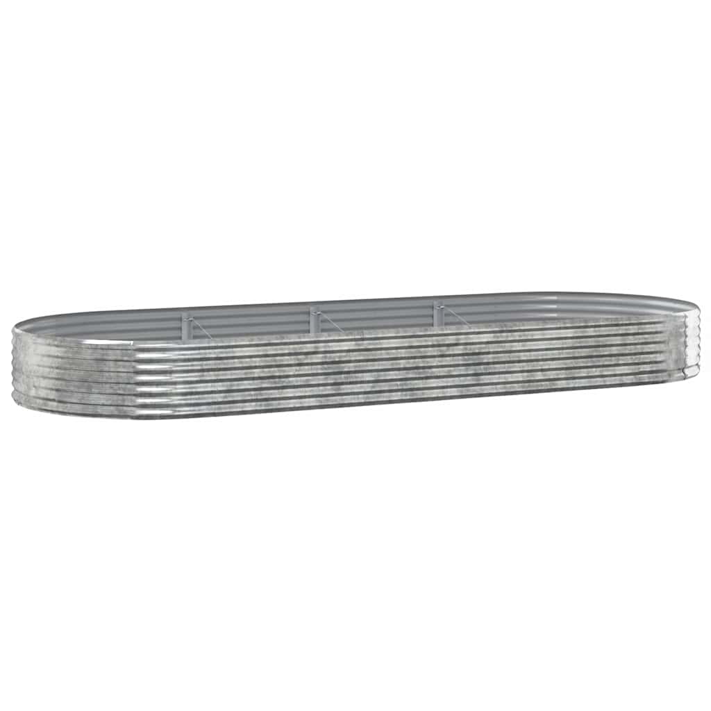 Jardinière Vidaxx 373x140x36 cm acier galvanisé couleur argent