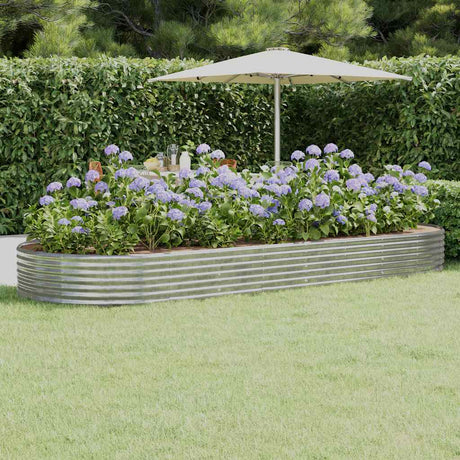 Jardinière Vidaxx 373x140x36 cm acier galvanisé couleur argent
