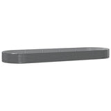 Boîte de planification de Vidaxl 450x140x36 cm en poudre et gris en acier recouvert