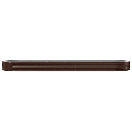 Boîte de planification Vidaxl 523x140x36 cm en poudre en poudre brun