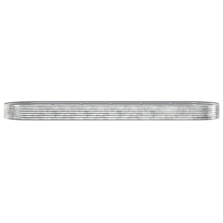 Vidaxl planteur 523x140x36 cm en poudre en poudre en argent en acier coloré