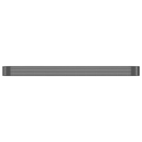 Boîte de planification Vidaxl 600x140x36 cm - Anthracite en acier recouvert de