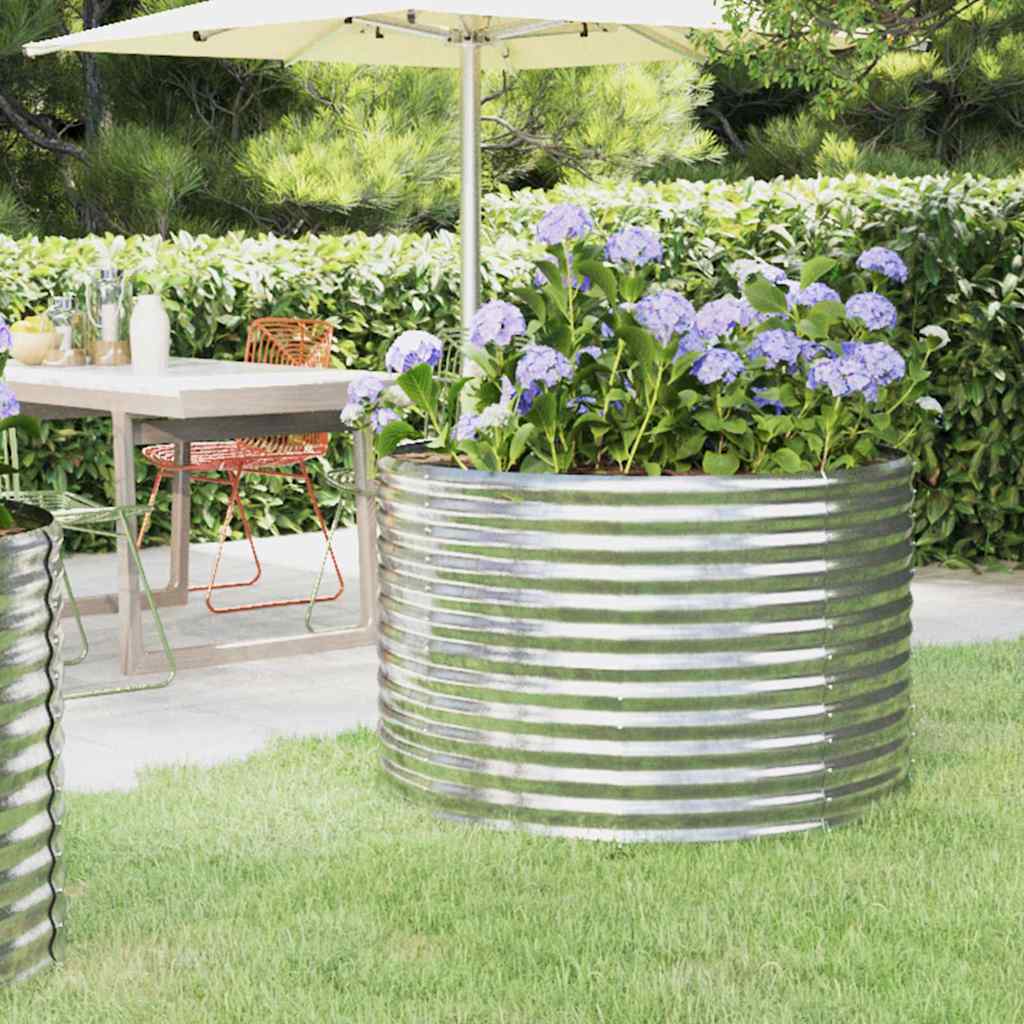 Vidaxx jardinière 100x100x68 cm acier galvanisé couleur argent