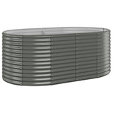 Jardinière Vidaxx 175x100x68 cm gris acier peint par poudrage