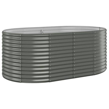 Jardinière Vidaxx 175x100x68 cm gris acier peint par poudrage