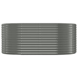 Jardinière Vidaxx 175x100x68 cm gris acier peint par poudrage