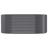 Vidaxl Planning Box 175x100x68 cm en poudre et en acier recouvert d'anthracite -colored