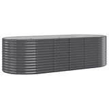 Boîte de planification Vidaxl 249x100x68 cm - Anthracite en acier recouvert de