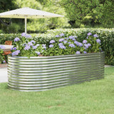 Boîte de planification Vidaxl 249x100x68 cm en poudre en acier en acier couleur
