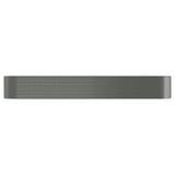 Boîte de planification Vidaxl 507x100x68 cm en poudre-gris en acier recouvert
