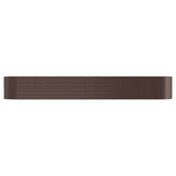 Boîte de planification Vidaxl 507x100x68 cm en poudre et en acier recouvert de marron