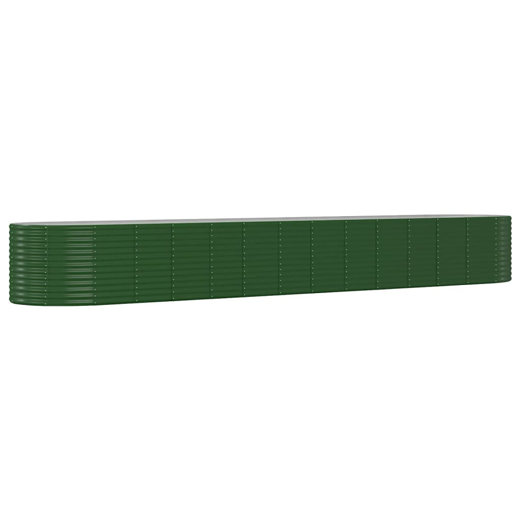 Boîte de planification Vidaxl 554x100x68 cm en poudre et en acier recouvert