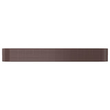 Boîte de planification Vidaxl 554x100x68 cm en poudre et en acier recouvert de marron